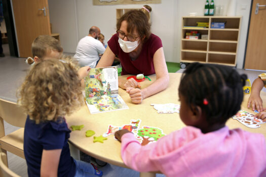 Die Kinder fühlen sich schon wohl in der neuen Kita.